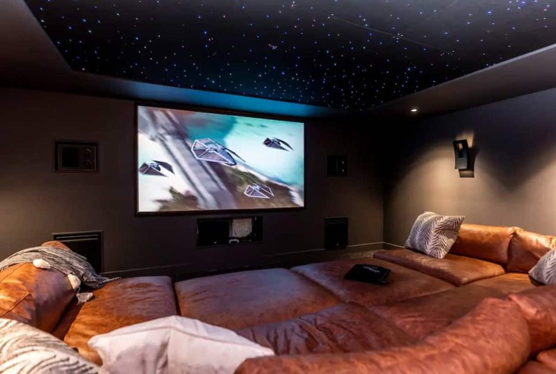 Home Cinema: Built from unfinished space under the garage.